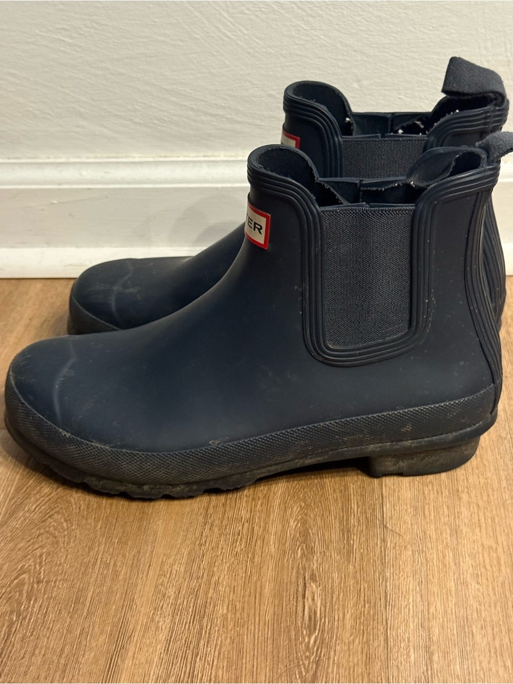 Hunter Original Chelsea Navy Rain Boots size 8 - Picture 3 of 9